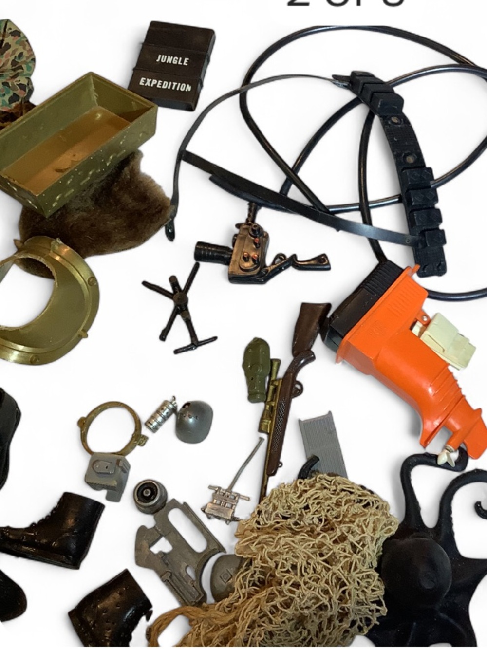 LARGE LOT 60’s~70’s GI Joe: Head Appendages Accessories JUNGLE~DIVING~CLOTHES - Picture 5 of 10